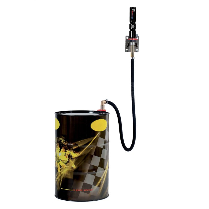 Wall Mounted Oil Kit with 5:1 stub pump, Wall bracket and down tube for 55 gal drum