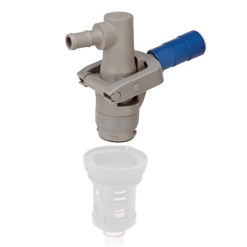 Micromatic Composite DEF Dispense Coupler, 3/4 in. Barbed 90° Liquid Outlet and EPDM Seals - Image 2