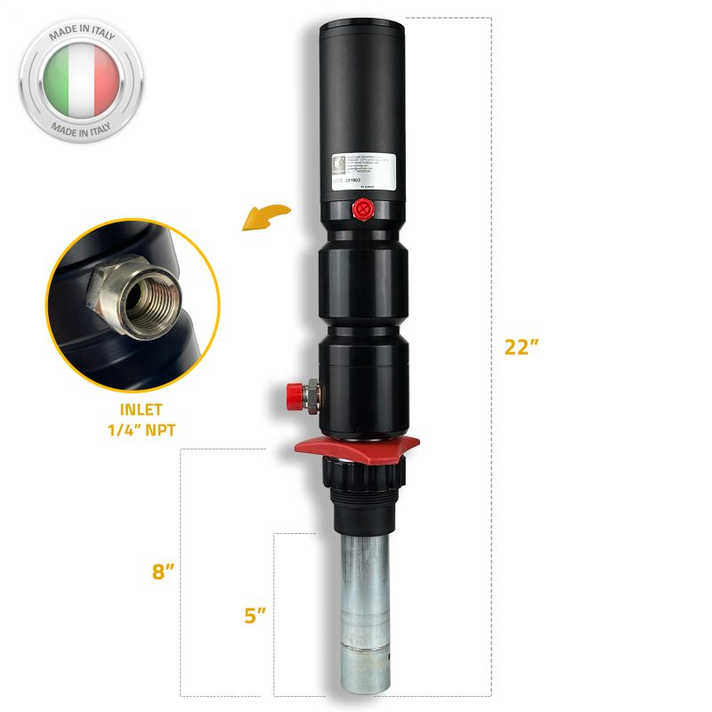 Air-Operated Oil Pump - High-Performance Double-Acting  5:1 Ratio - Stub Design - Free Flow Rate 7.4 gpm - Image 6